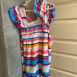 Striped Ruffle Maxi Dress Plenty by Tracy Reese
